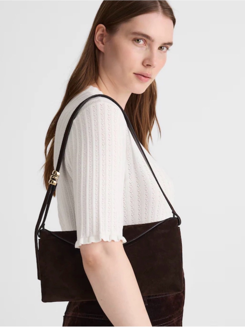 NWT MADEWELL Genuine Suede Leather Date Night Shoulder Bag - Picture 2 of 9